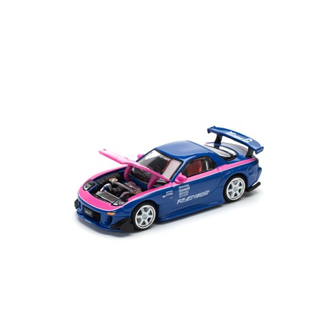 POP RACE 1/64 マツダ RX7 FD RE:雨宮 ブルー/ピンク