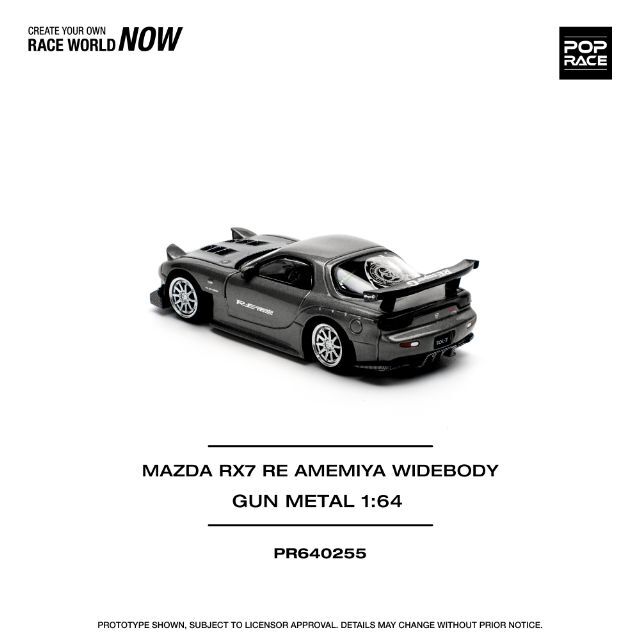 POP RACE 1/64 マツダ RX7 Re:雨宮 ガンメタル