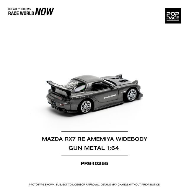 POP RACE 1/64 マツダ RX7 Re:雨宮 ガンメタル
