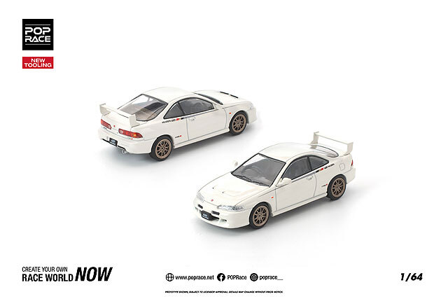 ☆予約品☆ POP RACE 1/64 ホンダ 無限 DC2 ホワイト