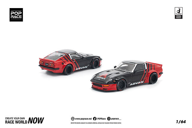 ☆予約品☆ POP RACE 1/64 パンデム 280ZX アドバン