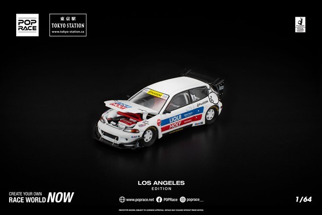 POP RACE 1/64 パンデム EG6 ホワイト LA限定エディション