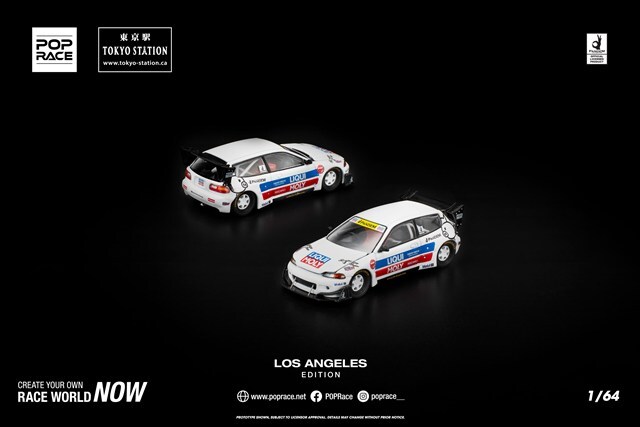 POP RACE 1/64 パンデム EG6 ホワイト LA限定エディション