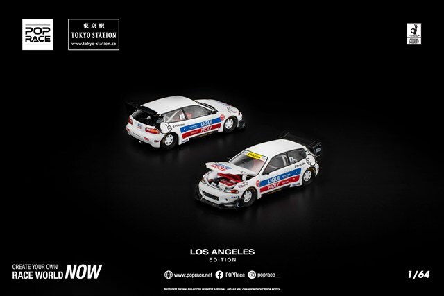 POP RACE 1/64 パンデム EG6 ホワイト LA限定エディション