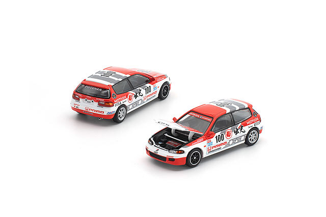 k*a様 値下げ！レア希少！US ホンダ シビック EG6 EJ1 クリア コー ☆予約品☆ POP RACE 1/64 ホンダ シビック（EG6）出光モーション