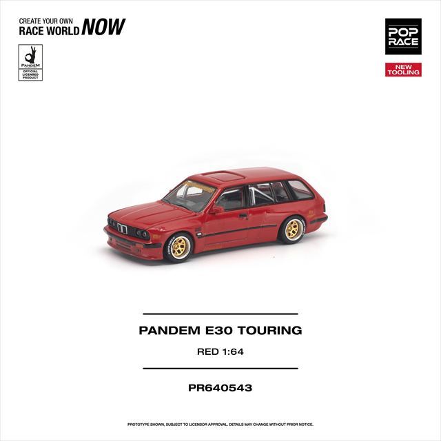 ☆予約品☆ POP RACE 1/64 パンデム E30 ツーリング レッド