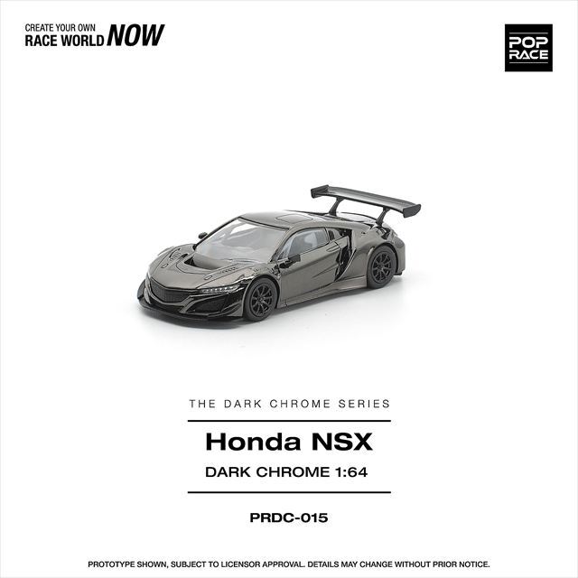 ☆予約品☆ POP RACE 1/64 ホンダ NSX GT3 EVO22 ダーククローム