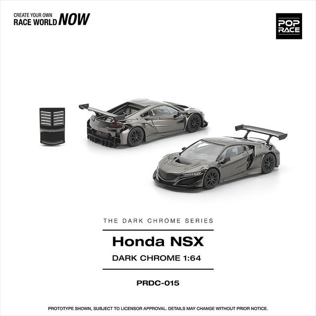 ☆予約品☆ POP RACE 1/64 ホンダ NSX GT3 EVO22 ダーククローム