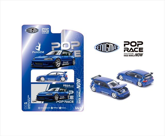 POP RACE x Enigma 1/64 パンデム シビック EG6 v1.5 メタリック