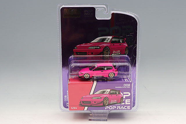 POP RACE x Enigma 1/64 パンデム シビック EG6 ピンク