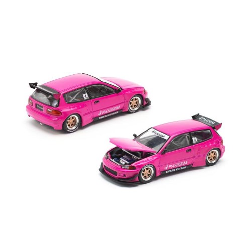 POP RACE x Enigma 1/64 パンデム シビック EG6 ピンク 【ブリスター仕様】