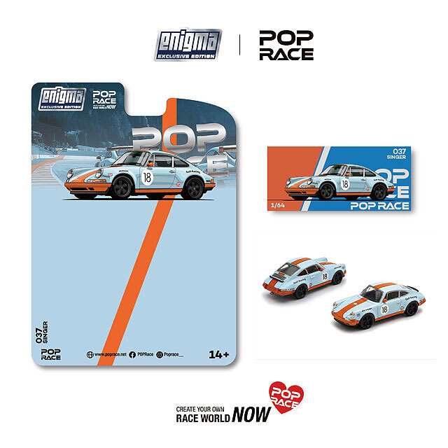 ☆予約品☆ POP RACE x Enigma 1/64 シンガー レーシング オレンジ