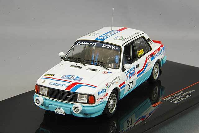 イクソ 1/43 シュコダ 130L 1987 RAC ラリー #31 J.ハウクランド/J.-O