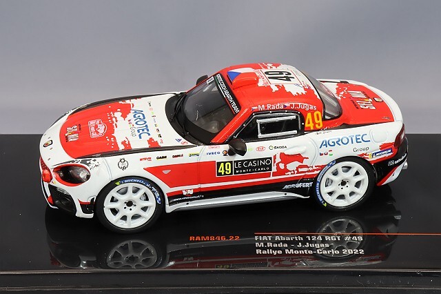 【使い勝手の良い】 1/43 イクソ フィアット モンテカルロ 2022 RGT 124 アバルト ミニカー
