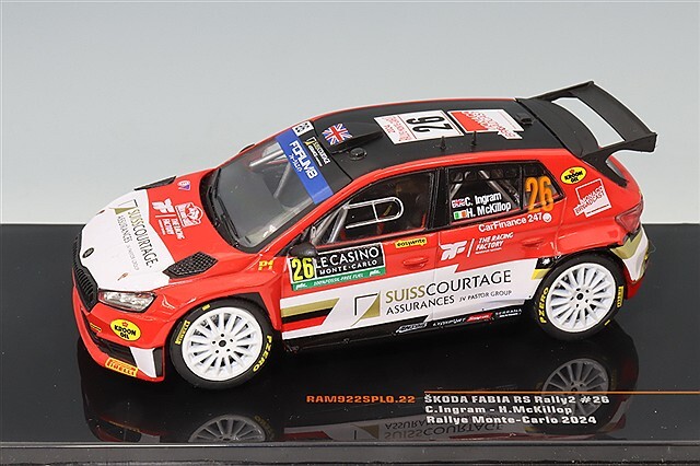 イクソ 1/43 シュコダ ファビア RS ラリー2 2024 モンテカルロ ラリー