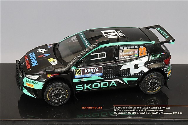 イグラ2+ イクソ 1/43 シュコダ ファビア ラリー2 2024 サファリ ラリー ケニア