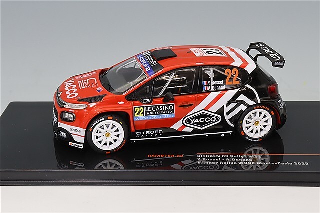 イクソ 1/43 シトロエン C3 ラリー2 2025 ラリーモンテカルロ WRC2