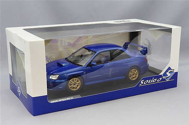 ソリド 1/18 スバル インプレッサ WRX STI 2003 ブルー 右ハンドル