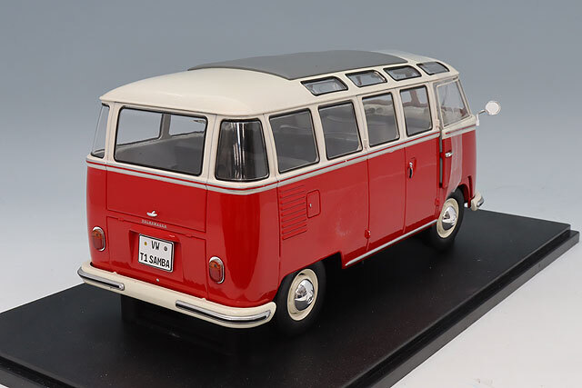 ソリド 1/18 フォルクスワーゲン T1 サンバ バス 1962 レッド/ホワイト