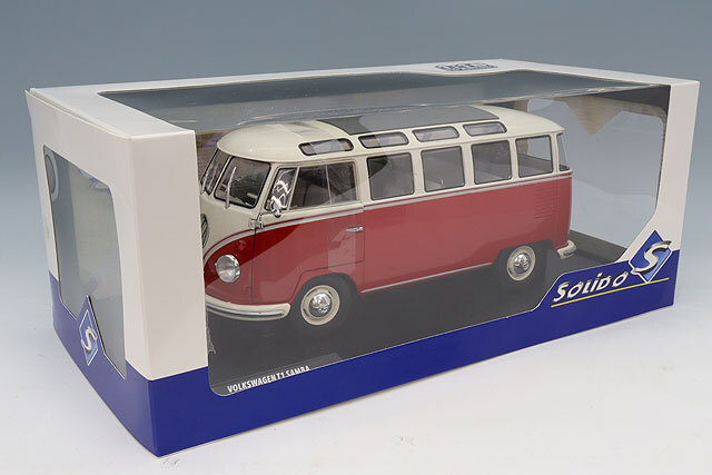 ソリド 1/18 フォルクスワーゲン T1 サンバ バス 1962 レッド/ホワイト
