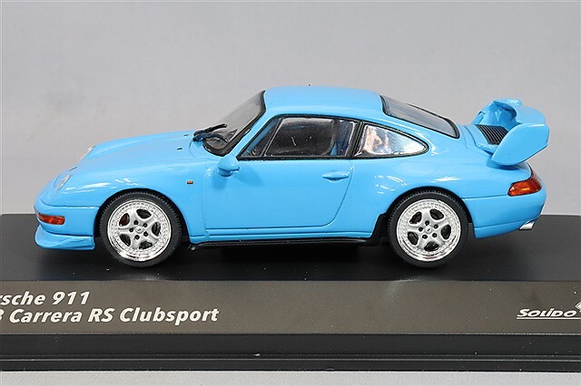 ポルシェ製のソリ ソリド 1/43 ポルシェ 993 RS クラブスポーツ ブルー