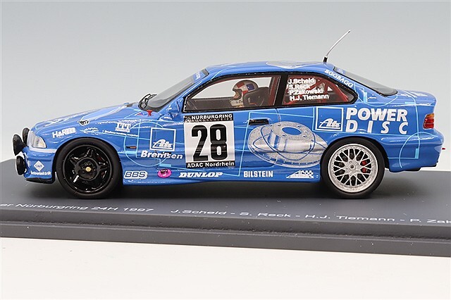 スパーク 1/43 BMW M3 E36 1997 ニュル24H ウィナー #28 J.Scheid/S
