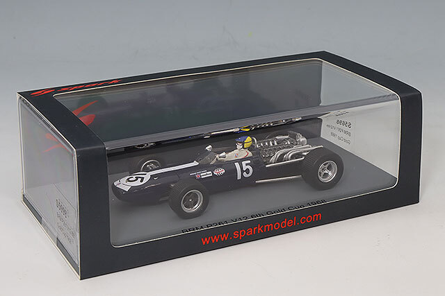 スパーク 1/43 BRM P261 V12 1968 ゴールドカップ 6位 #15 D.ホッブス