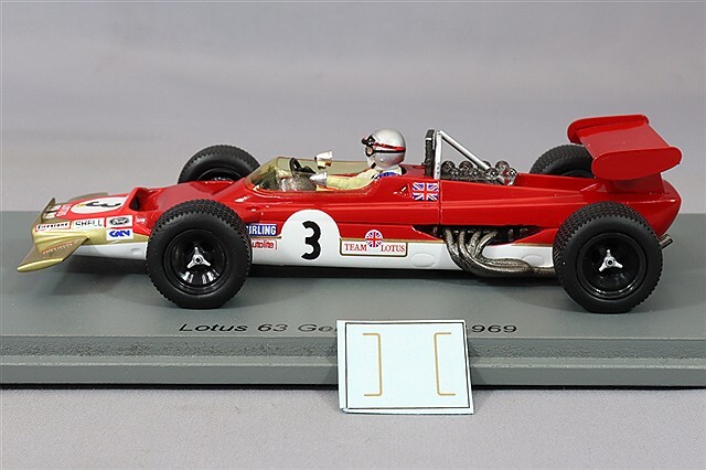 スパーク 1/43 ロータス 63 ゴールドリーフ 1969 F1 ドイツGP #3