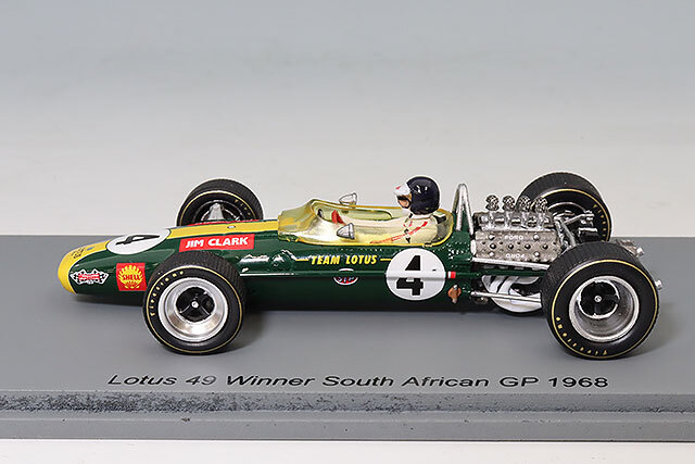スパーク 1/43 ロータス 49 F1 1968 南アフリカGP ウィナー #4 J.クラーク