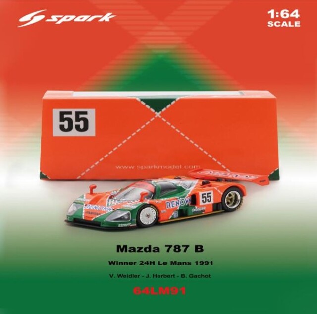 ☆予約品☆ スパーク 1/64 マツダ 787B 1991 ルマン24H ウィナー #55 V