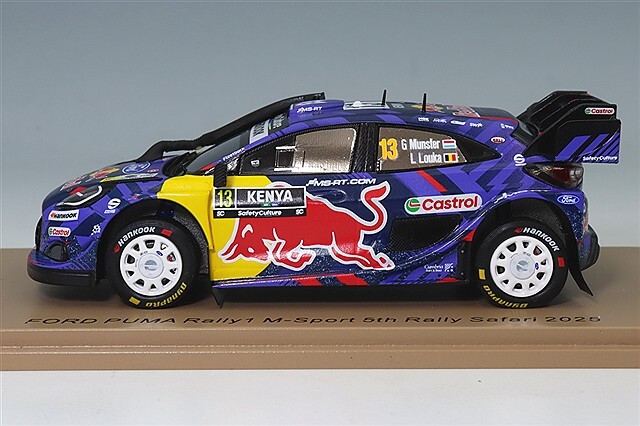 Ford Puma Rally1 M-SPORT ミニカー 2025 スパーク 1/43 フォード プーマ ラリー1 M-Sport 2025 サファリ ラリー