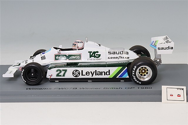 スパーク 1/43 ウィリアムズ FW07B 1980 F1 イギリスGP ウィナー #27 A