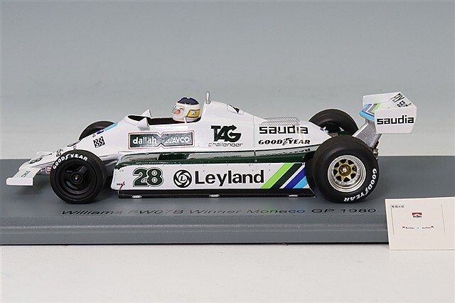 スパーク 1/43 ウィリアムズ FW07B 1980 F1 モナコGP ウィナー #28 C
