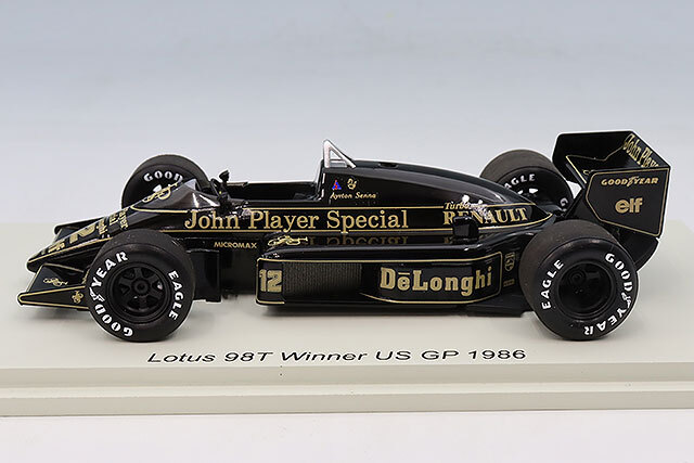 スパーク 1/43 ロータス 98T 1986 F1 アメリカGP ウィナー #12 A.セナ