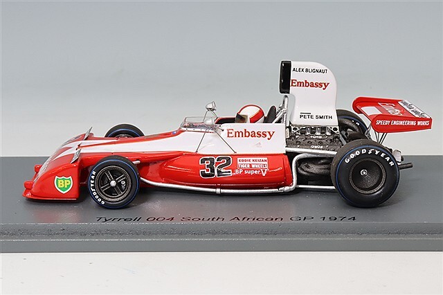 ブライアン・ヘントン　1/43 ティレル スパーク 1/43 ティレル 004 1974 F1 南アフリカGP #32 E.ケイザン
