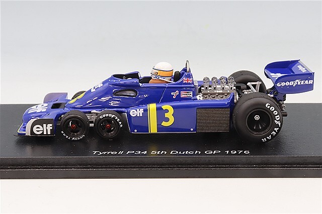 スパーク 1/43 ティレル P34 1976 F1 オランダGP 5位 #3 J.シェクター