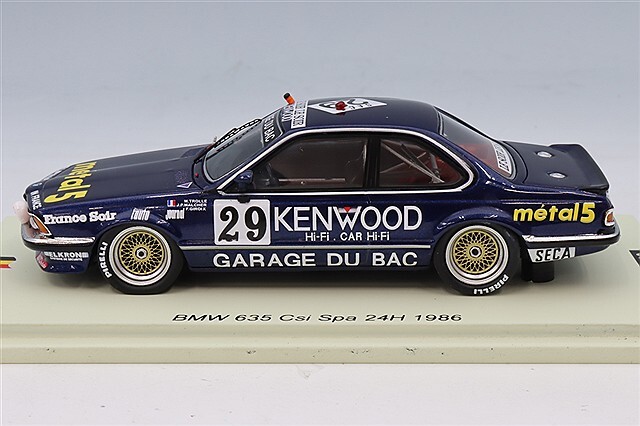 スパーク 1/43 BMW 635 Csi 1986 スパ24H #29 F.ジロイ/J-P.Malcher/M