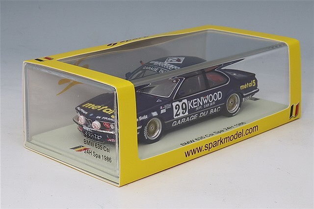 スパーク 1/43 BMW 635 Csi 1986 スパ24H #29 F.ジロイ/J-P.Malcher/M