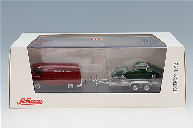1/43 schuco シュコー　フォルクスワーゲンT1 3台セット シュコー 1/43 フォルクスワーゲン T1 ボックスバン ”ポルシェ