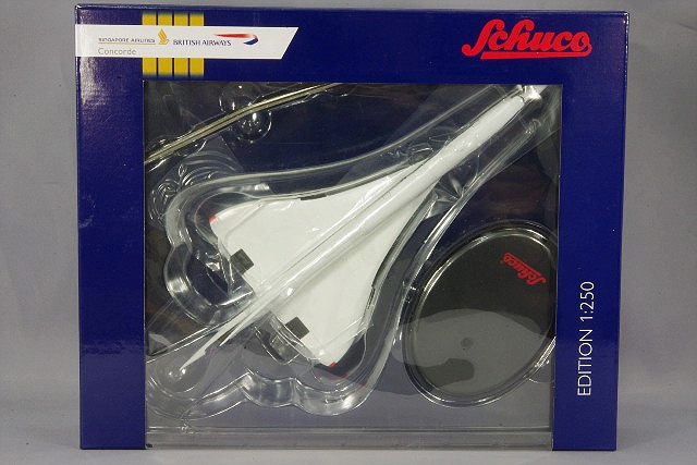 コンコルドモデル 1:250 シンガポール航空／英国航空共同運航モデル シュコー 1/250 コンコルド シンガポール/ブリティッシュ