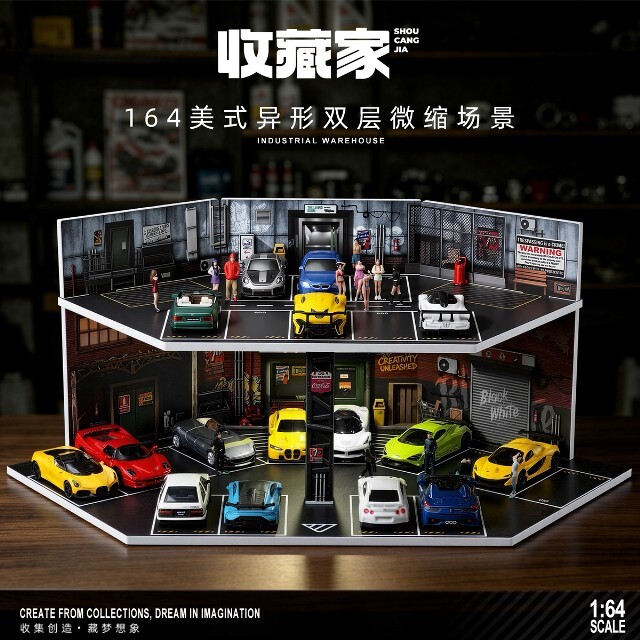 ☆予約品☆ 収蔵家 1/64 海外情景ジオラマ ガレージストリート