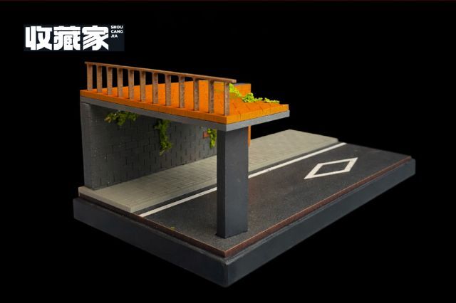 収蔵家 1/64 都市情景 高架下道路 クリアケース付