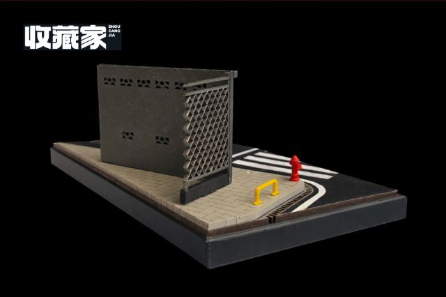 収蔵家 1/64 都市情景 路地裏道路 クリアケース付