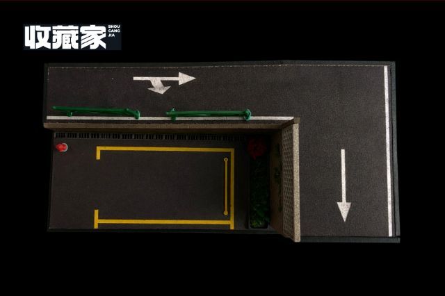 収蔵家 1/64 都市情景 駐車場と坂道 クリアケース付