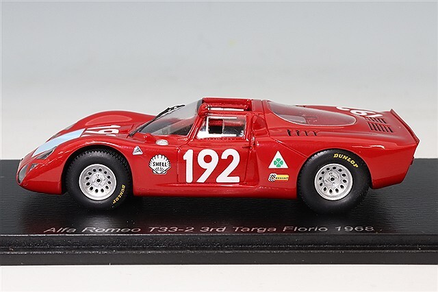 スパーク 1/43 アルファロメオ T33-2 1968 タルガフローリオ 3位 #192