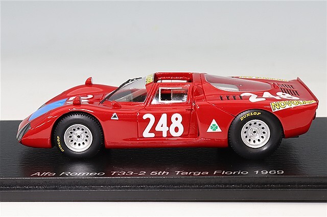スパーク 1/43 アルファロメオ T33-2 1969 タルガフローリオ 5位 #248