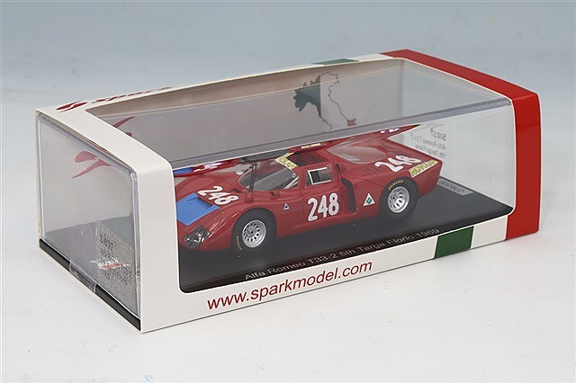 スパーク 1/43 アルファロメオ T33-2 1969 タルガフローリオ 5位 #248