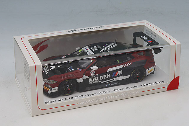 スパーク 1/43 BMW M4 GT3 EVO Team WRT 2025 鈴鹿 1000km ウィナー