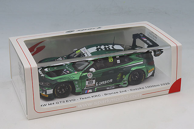 スパーク 1/43 BMW M4 GT3 EVO KRC 2025 鈴鹿 1000km 9位 #89 M