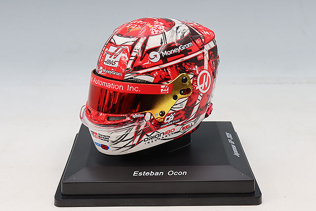 スパーク 1/5 ヘルメット マネーグラム ハース F1チーム E.オコン 2025